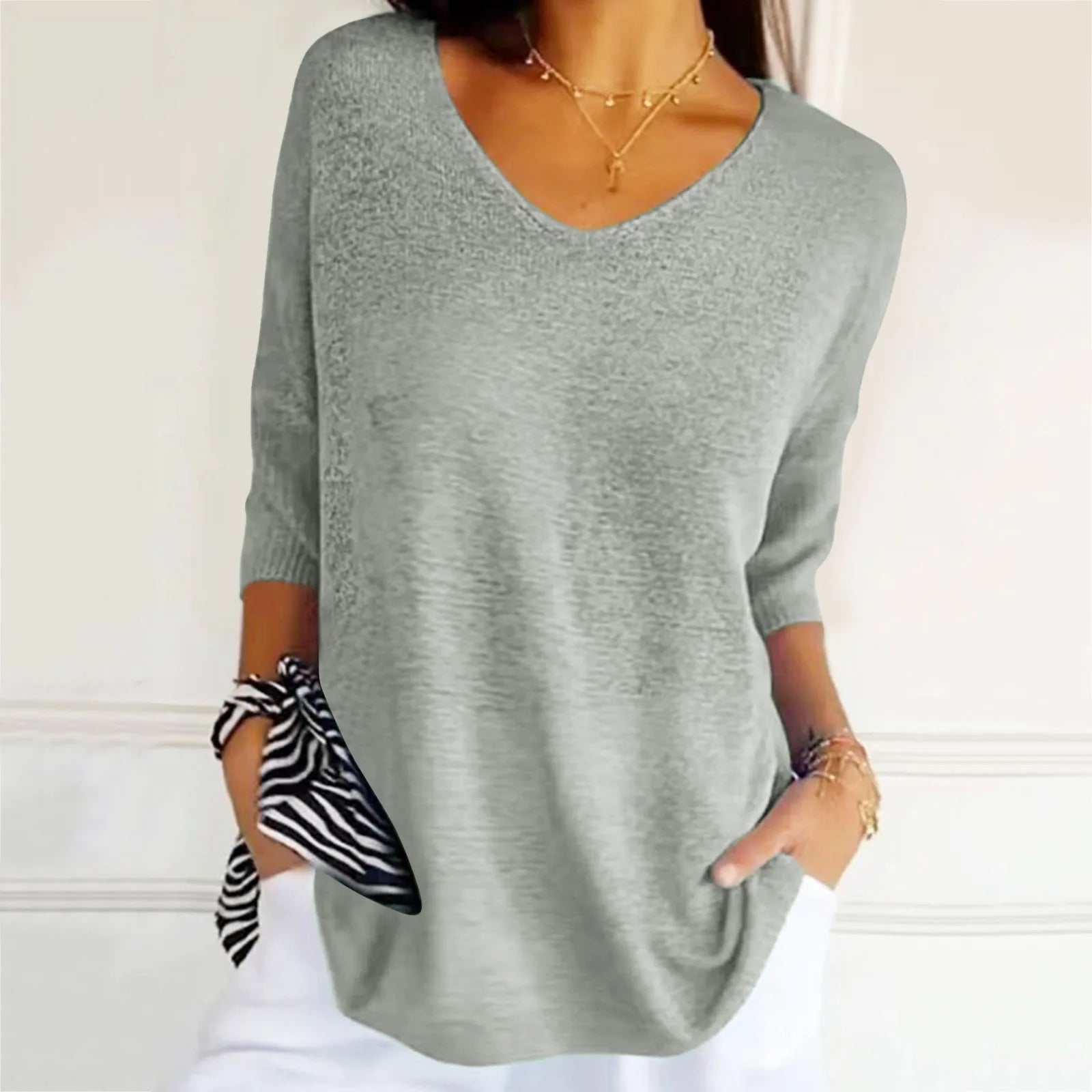 Gerda - Sommer V-Ausschnitt Top
