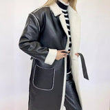 Clara - Damen Winterjacke mit Gürtel