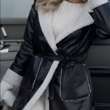 Clara - Damen Winterjacke mit Gürtel