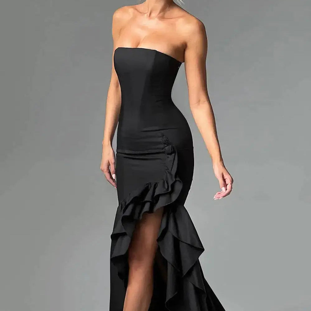 Lina – Schulterfreies Maxikleid