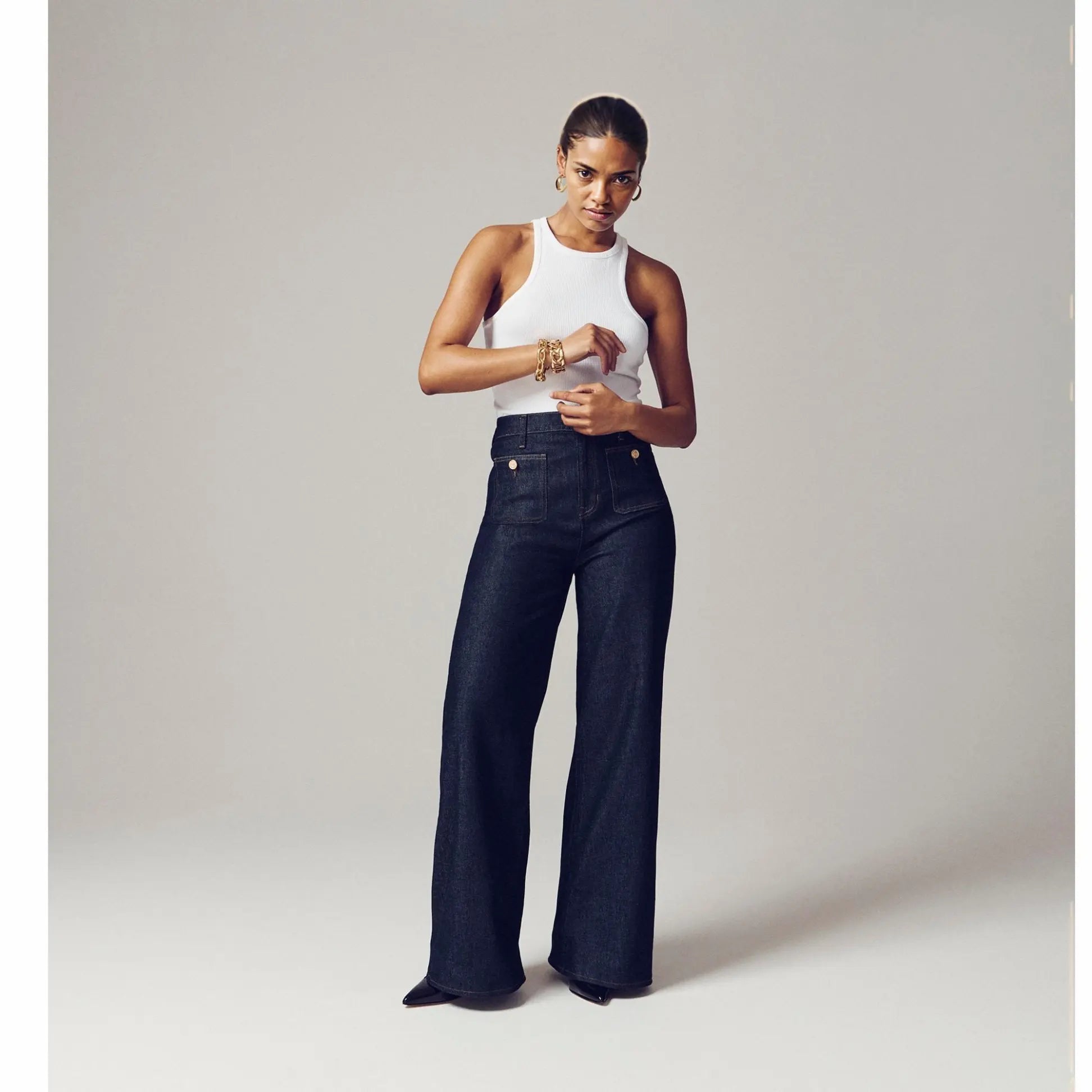 Damenjeans mit weitem Bein – Jolly Jive