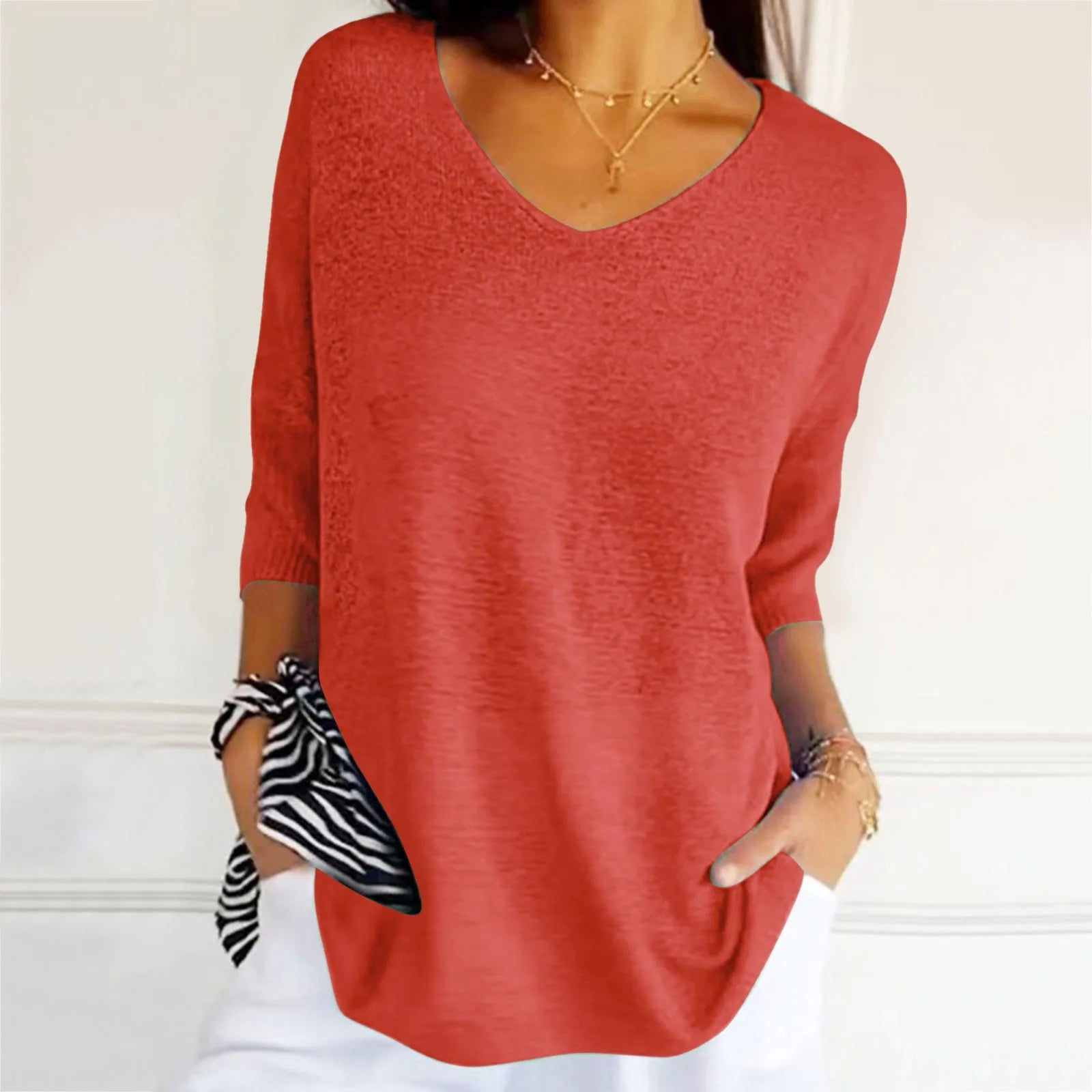 Gerda - Sommer V-Ausschnitt Top
