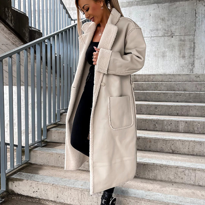 Clara - Damen Winterjacke mit Gürtel