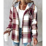 Annika | Damen Winter Freizeit Karo Hoodie Jacke