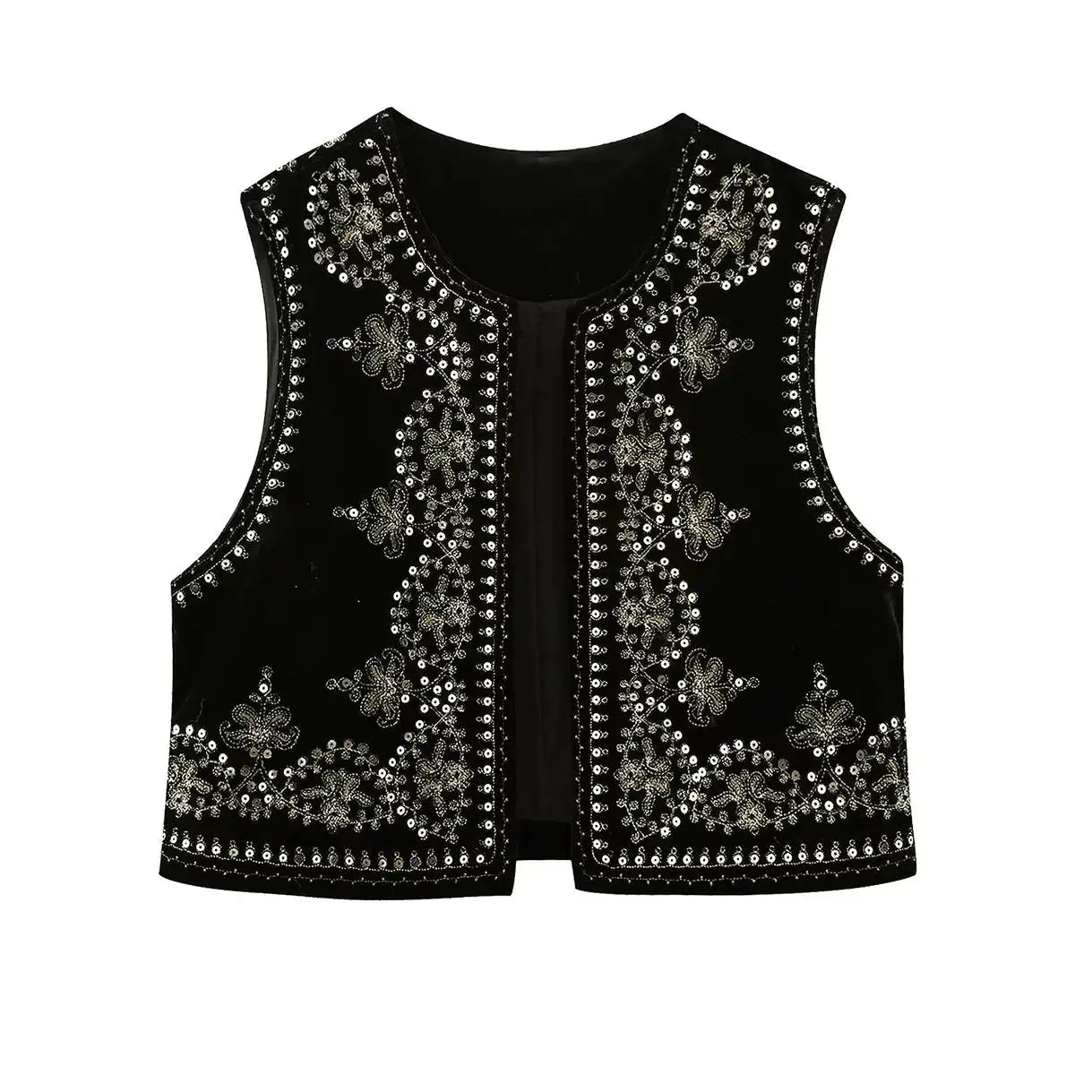 Celina – Bestickte Samtweste