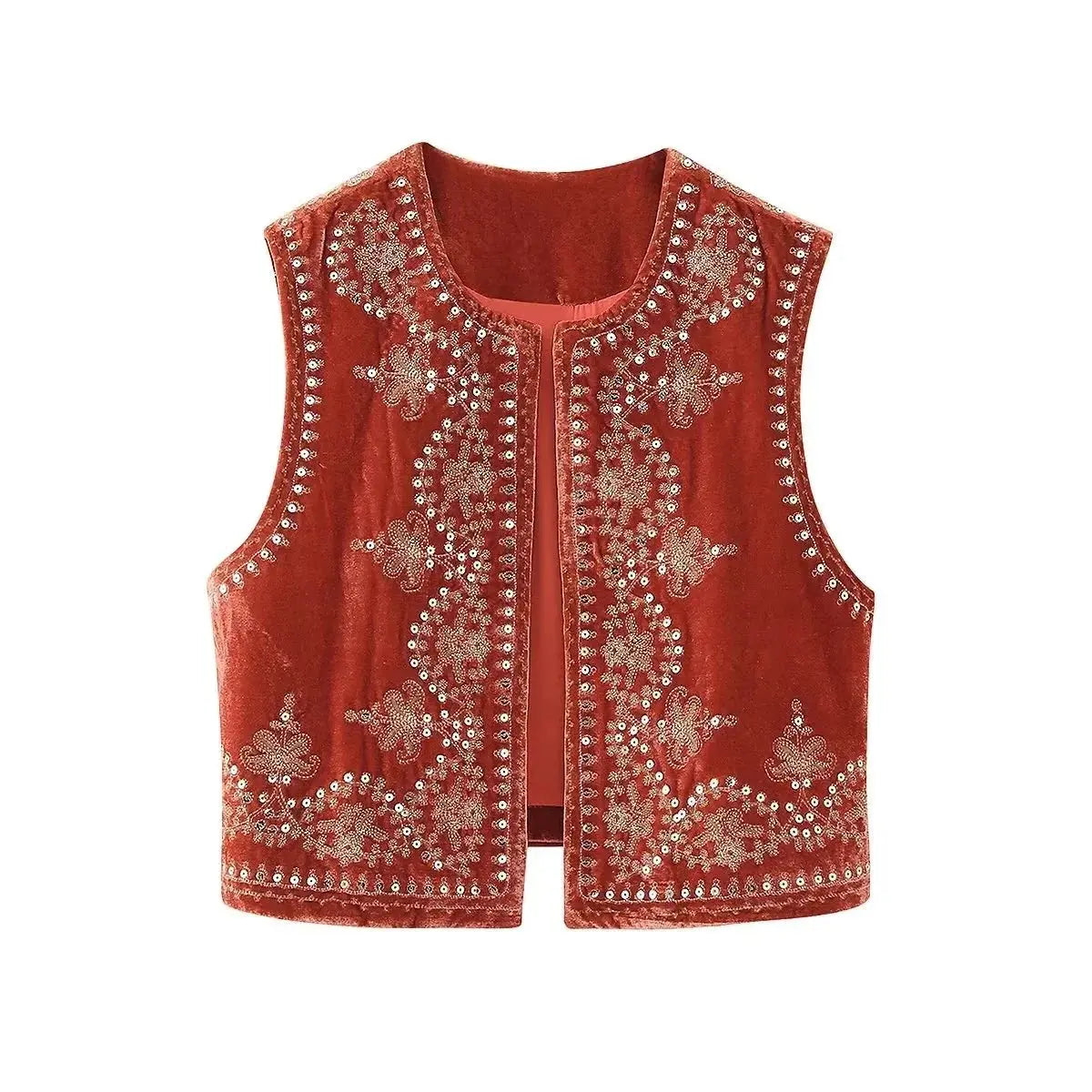 Celina – Bestickte Samtweste