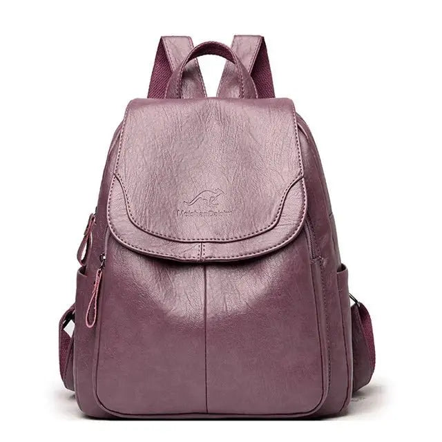 Maya - Leder Anti-Diebstahl Rucksack