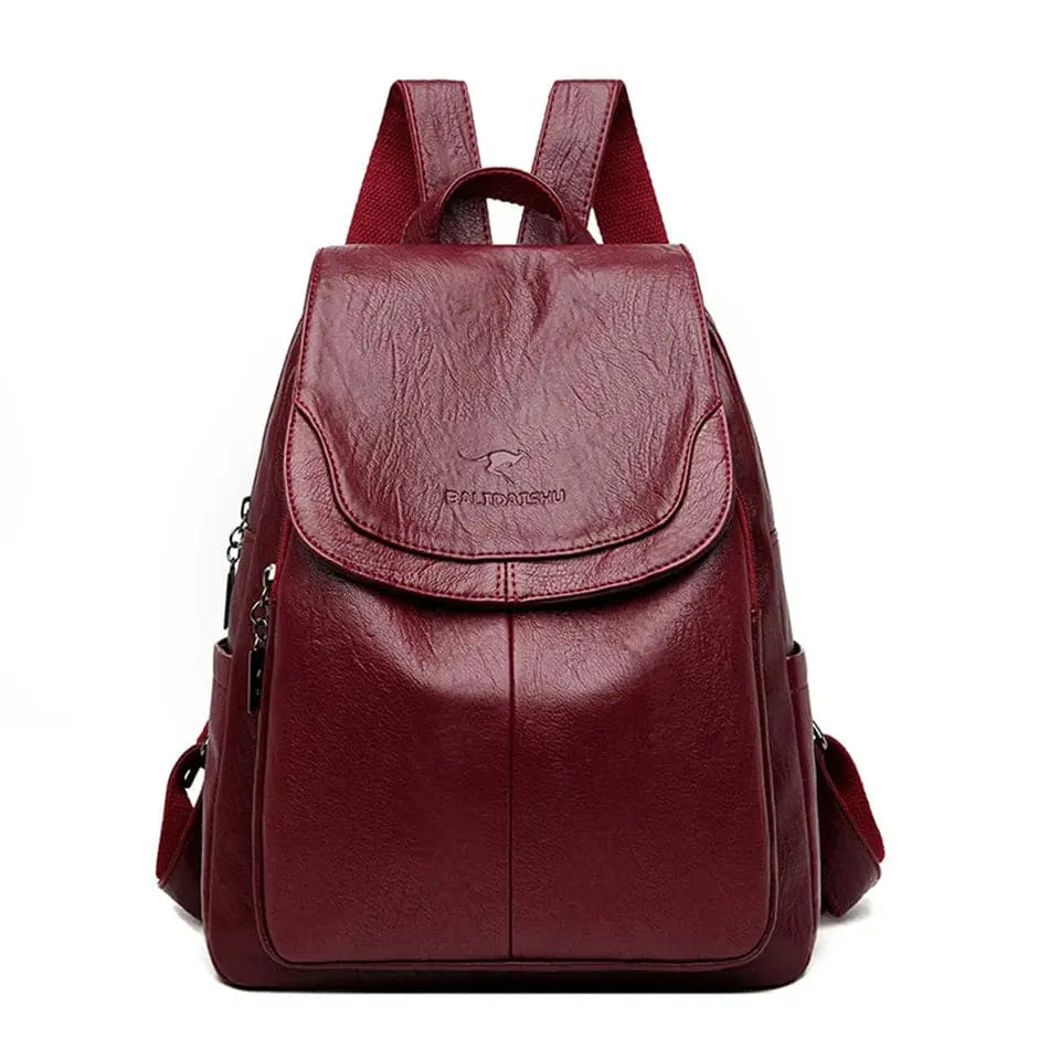 Maya - Leder Anti-Diebstahl Rucksack