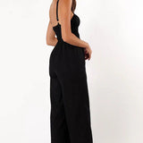 Laura - Ärmelloser Jumpsuit mit Weiten Beinen
