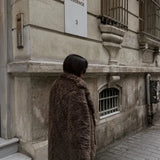 Brauner – Damen-Kunstpelzmantel für den Winter