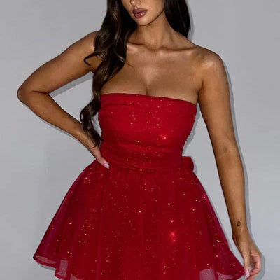 Katrina – Schulterfreies Minikleid