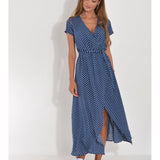 MADISON | V-Neck Dress with Bow Detail