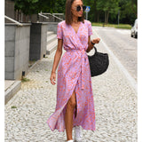 MADISON | V-Neck Dress with Bow Detail