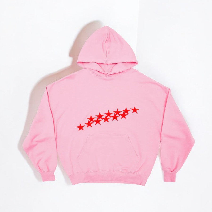Oversized Damen Hoodie mit Sternen-Print - Streetwear