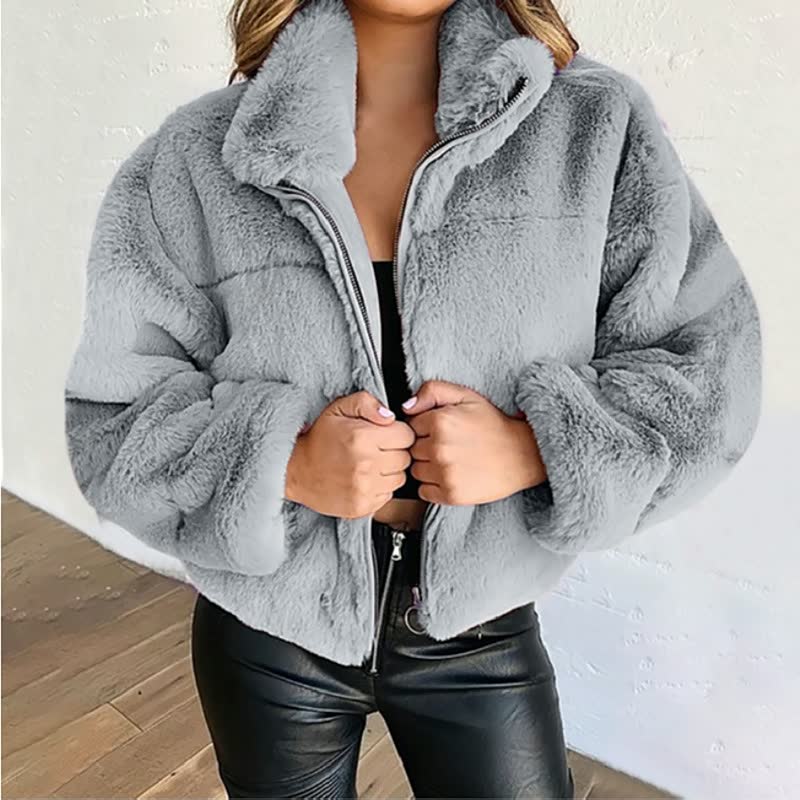 Teddyjacke – Weiche Winterjacke für Damen