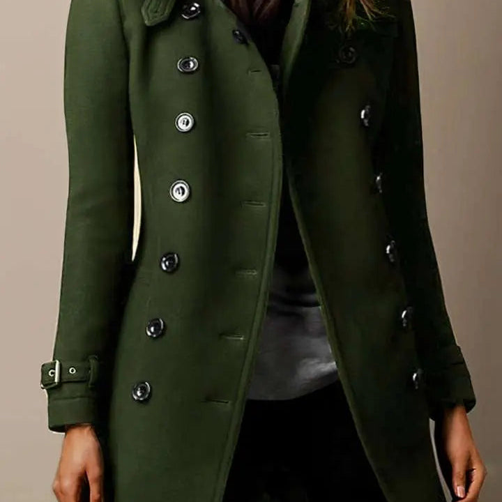 Adelina | Eleganter langer Trenchcoat