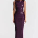 Evi – Maxikleid aus Kunstleder