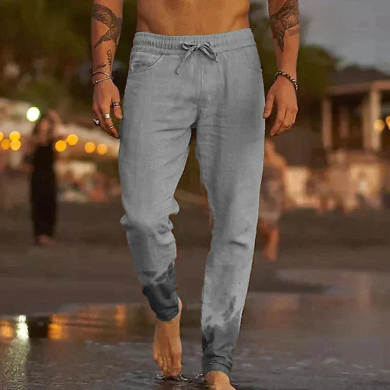 Savio | Herrenhose im lässigen Leinen-Look
