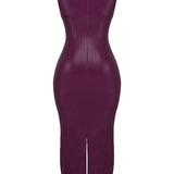 Evi – Maxikleid aus Kunstleder