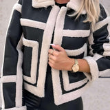 TeddyWear – Teddyjacke mit Kontrastnähten