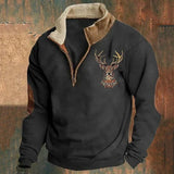 Andrew | Eleganter Herrenpullover mit stilvollem Hirschmotiv
