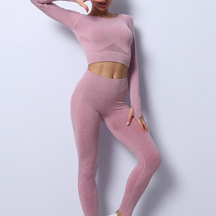 Nahtloses Damen-Set mit Leggings