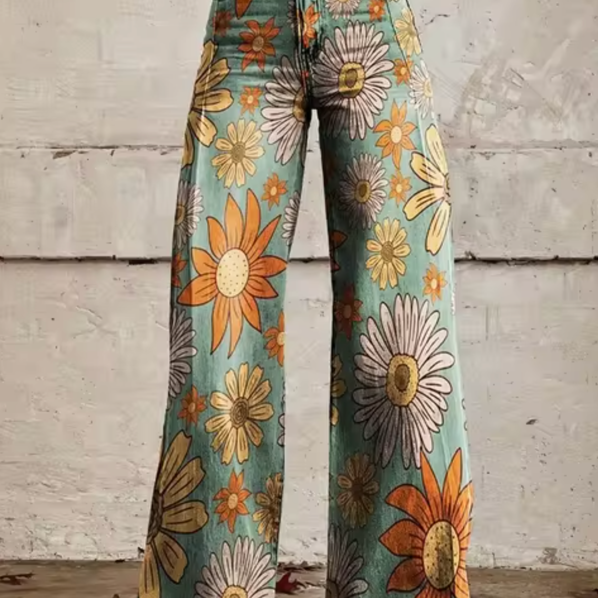 Elora | Stylish Trousers with Vibrant Bird Print