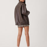 Clara – Oversized Damen Kunstlederjacke