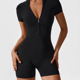 Elena - Nahtloser Reißverschluss-Jumpsuit