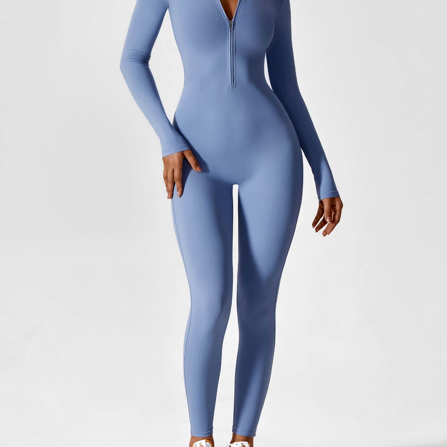 Lina - Nahtloser Reißverschluss-Body