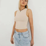 Nadja – Ärmelloses Crop-Top